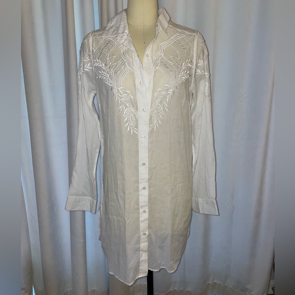 VeroAlfie Camita Pipita Embroidered Shirt Top
